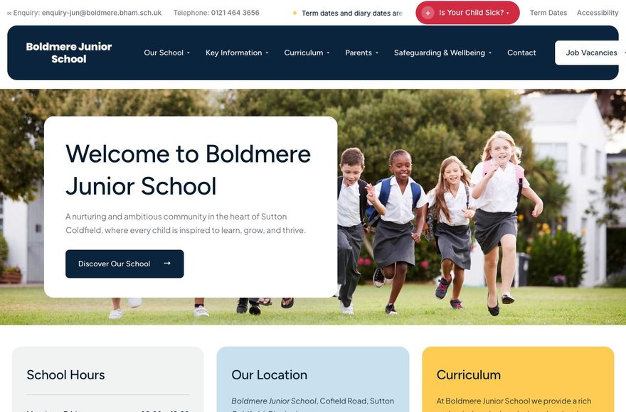 Boldmere Junior School website by Mediatopia