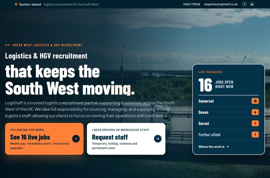 LogiStaff website by Mediatopia