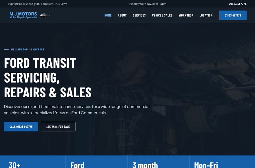 MJ Motors website by Mediatopia