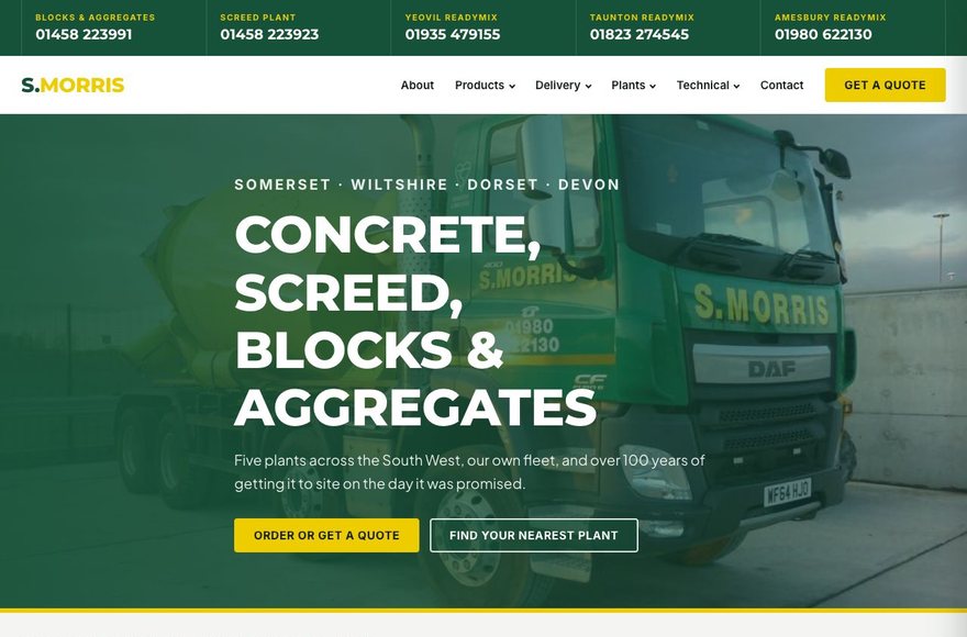 S Morris website by Mediatopia
