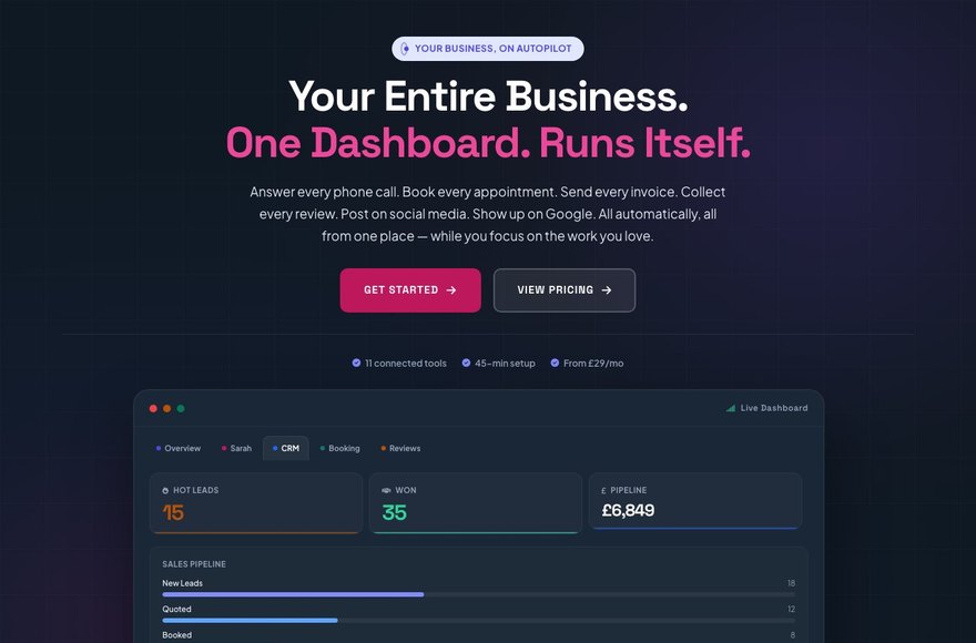 UX Master Chief &mdash; Every job, call and invoice in one dashboard