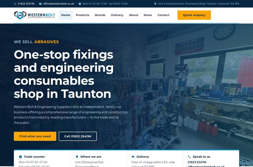 Western Bolt website by Mediatopia