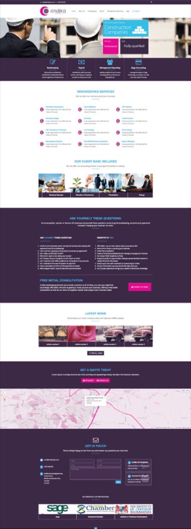 Andika website designed and built by Mediatopia