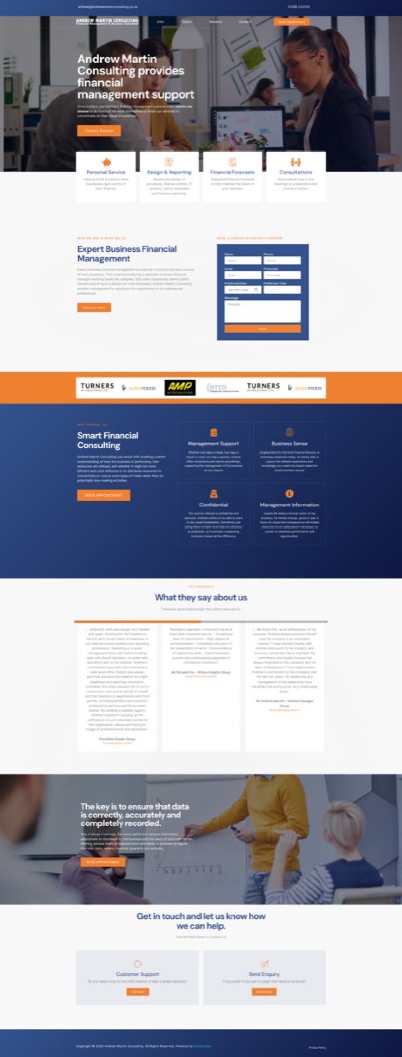 Andrew Martin website designed and built by Mediatopia
