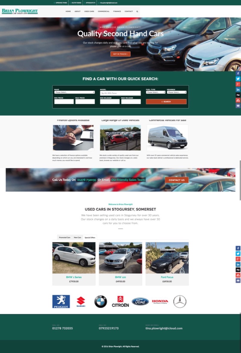 Brian Plowright website designed and built by Mediatopia