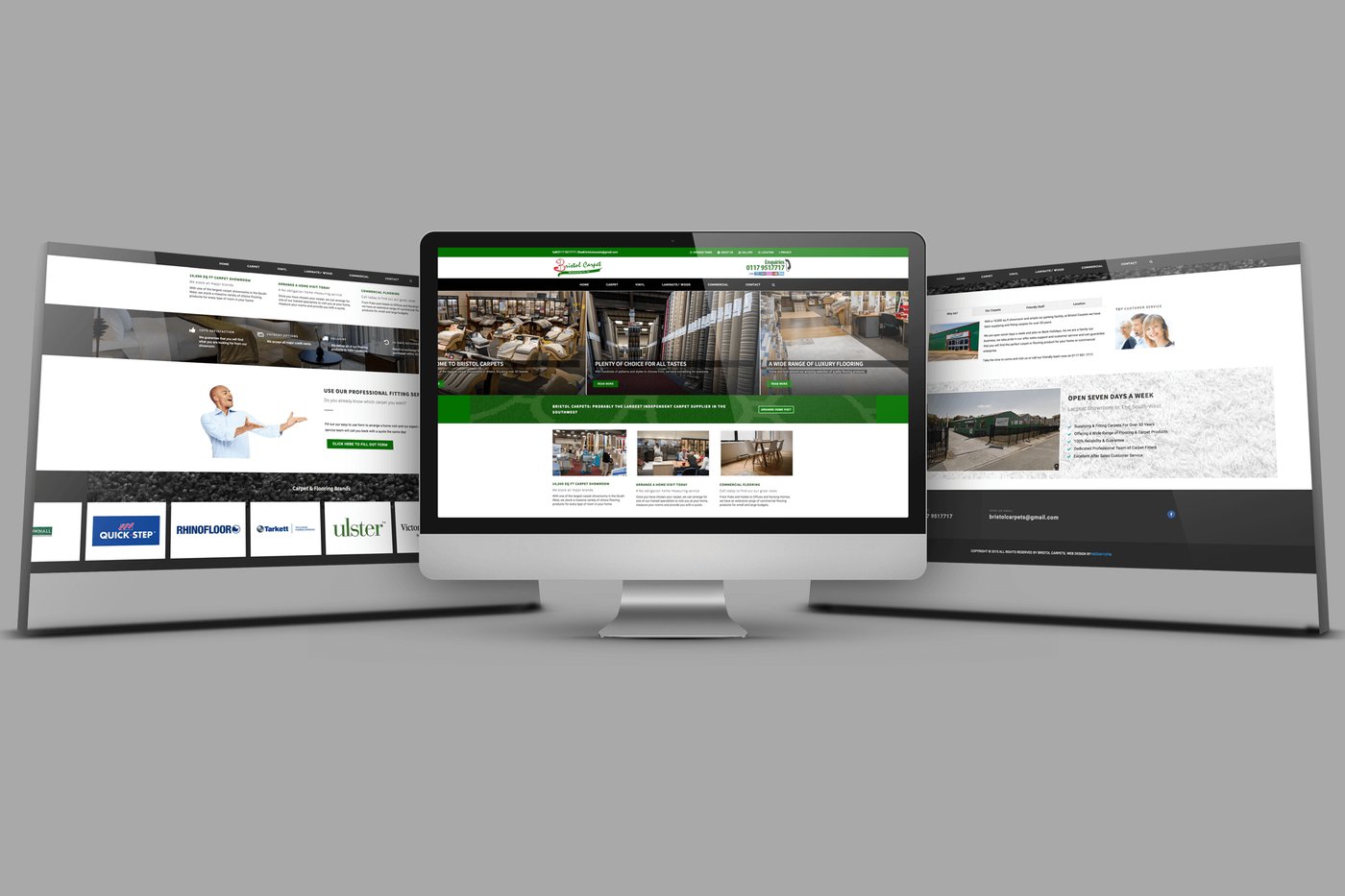 Bristol Carpets website designed and built by Mediatopia
