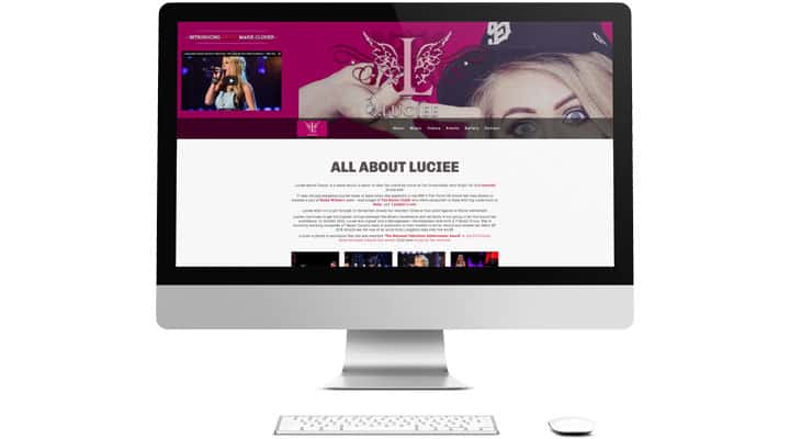 Luciee Marie Closier website designed and built by Mediatopia