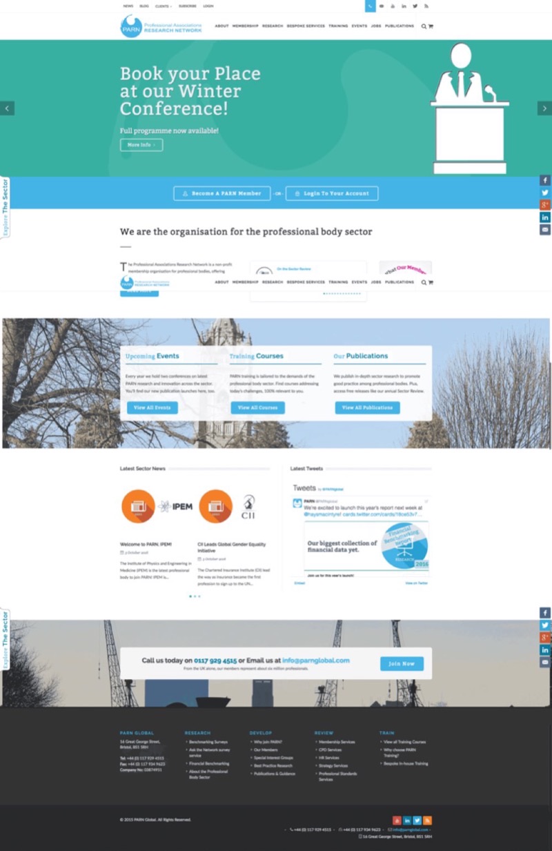 PARN website designed and built by Mediatopia