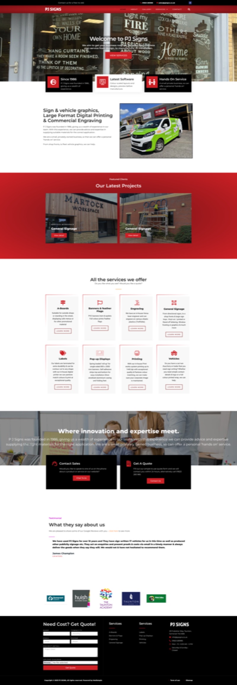 PJ Science website designed and built by Mediatopia