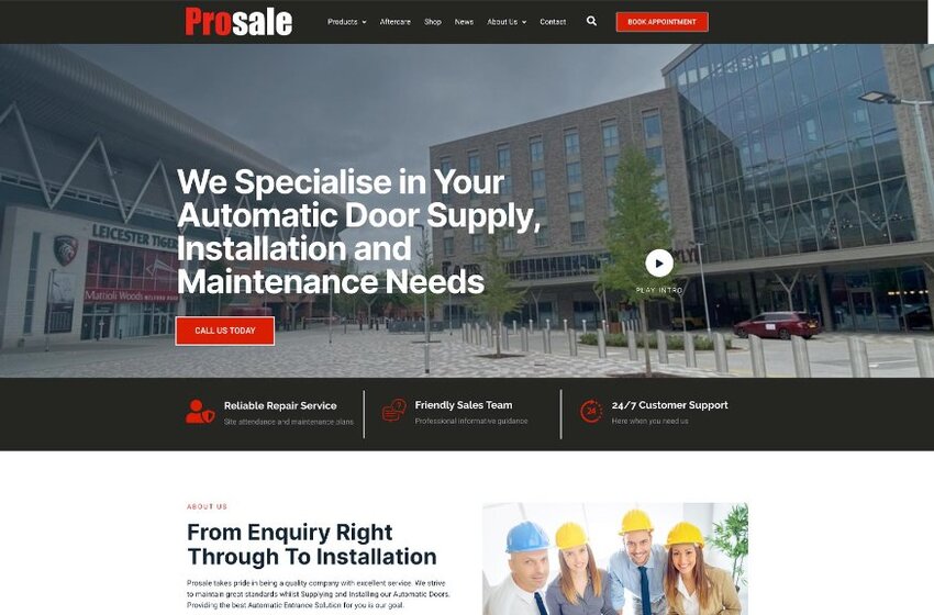 ProSale trade and industrial website by Mediatopia bespoke web development in Bristol
