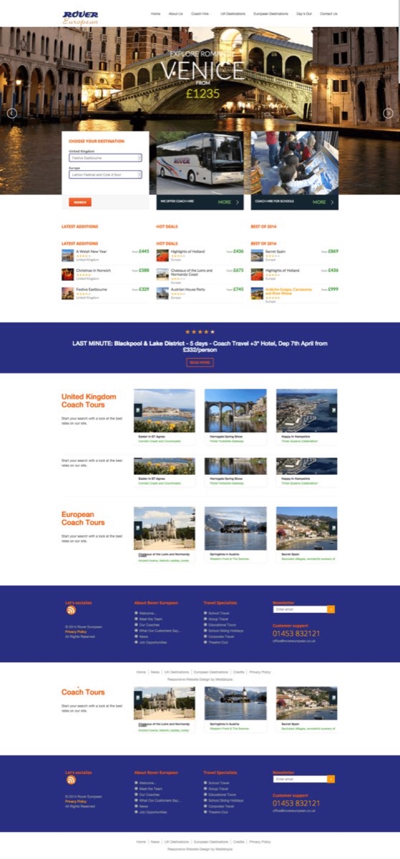 Rover European website designed and built by Mediatopia