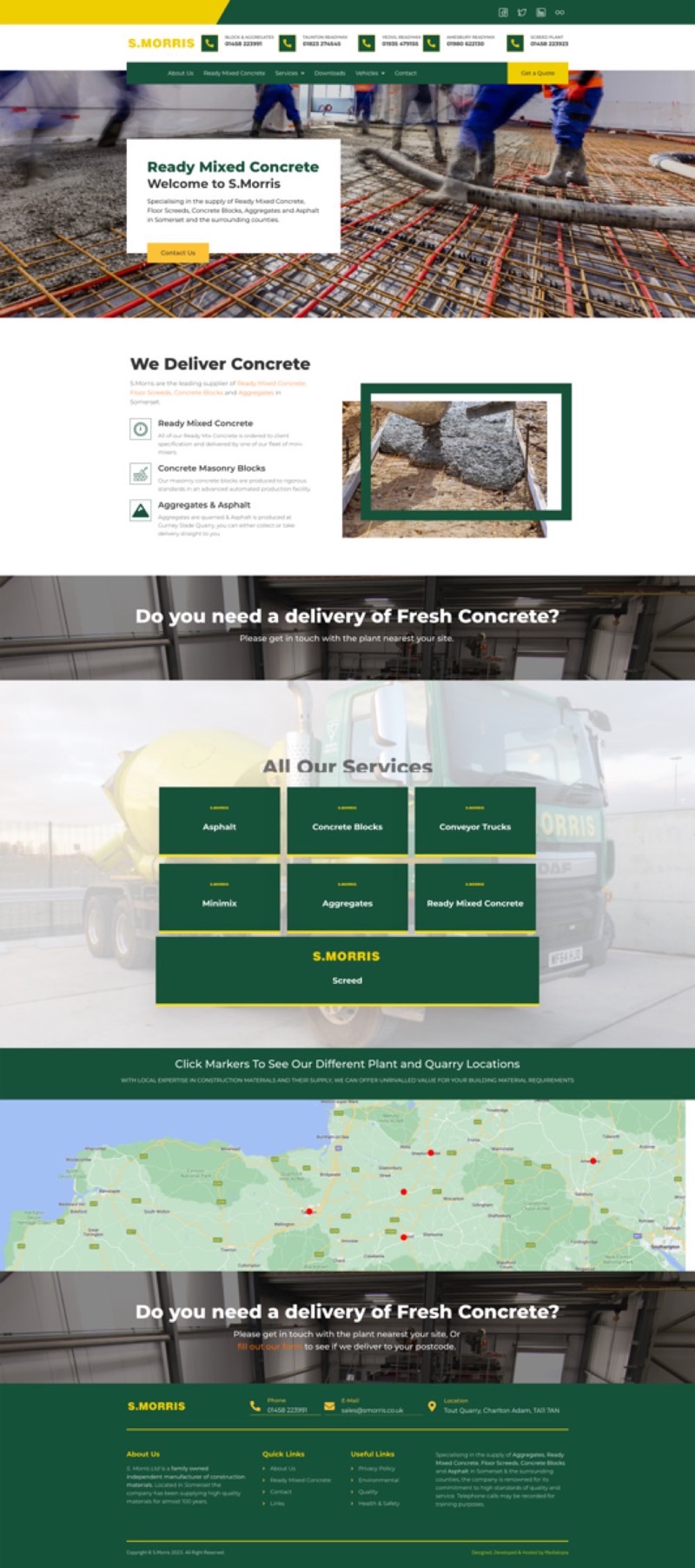 S Morris website designed and built by Mediatopia
