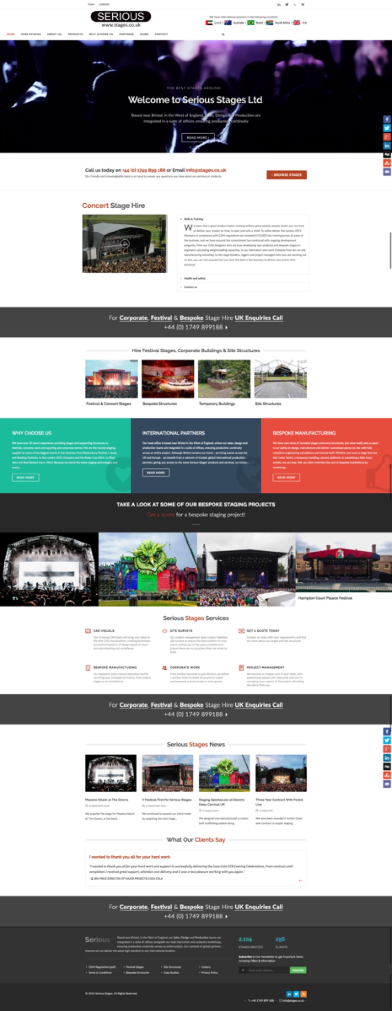 Stages website designed and built by Mediatopia