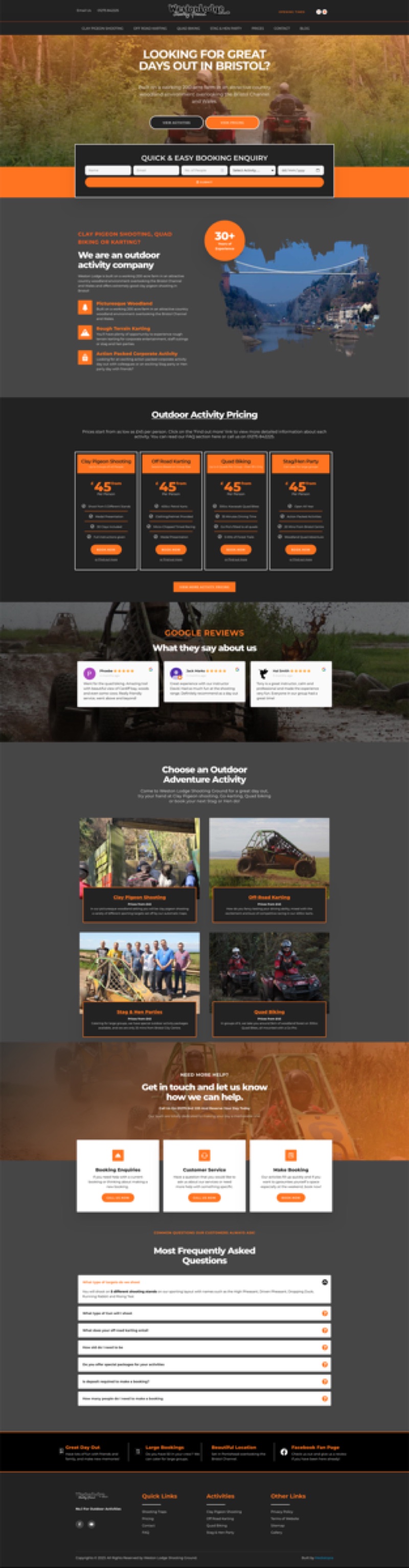 Western Lodge Shooting Ground website designed and built by Mediatopia