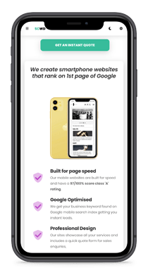 Smartphone website mobile application